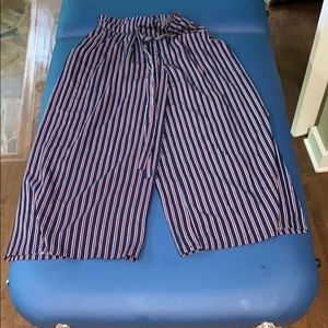 Blue and red stripped  pants